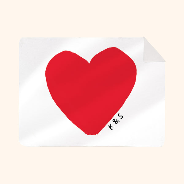 Custom Photo & Name Blanket: Big Heart Design