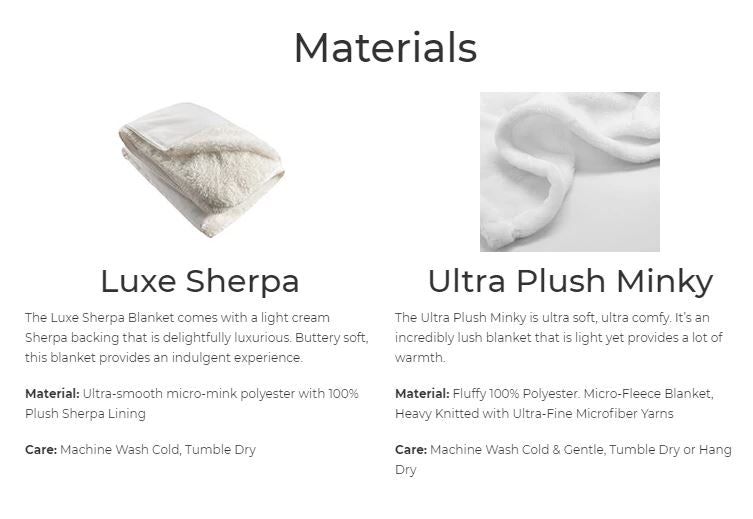 Photo Blanket Difference Between Plush Fleece And Sherpa