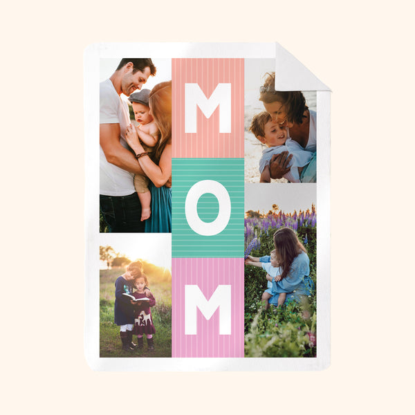 Customized Blanket: Colorful Mom Design