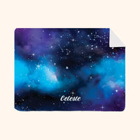 Custom Photo & Name Blanket: Space Design