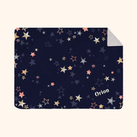 Custom Photo & Name Blanket: Stars Design